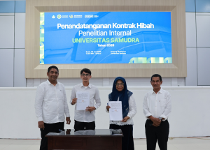 Penandatangan Kontrak Hibah Penelitian Internal Unsam Demi Ekosistem Riset Berkualitas