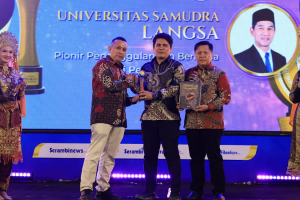 Unsam Raih Serambi Award 2026 sebagai Perguruan Tinggi Pelopor Penanggulangan Bencana di Pesisir Timur Aceh
